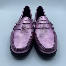 GH Bass Co Whitney Easy Weejuns Loafer Shoes Women 8M Shimmer Pink Boho NWOB