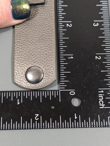 Boho Coastal Chic Gray Faux Leather Rhinestone Snape Cuff Bracelet 7.5 inch - Picture 9 of 9