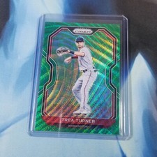 2021 Panini Prizm Baseball Trea Turner Green Wave Prizm #24 NM/M