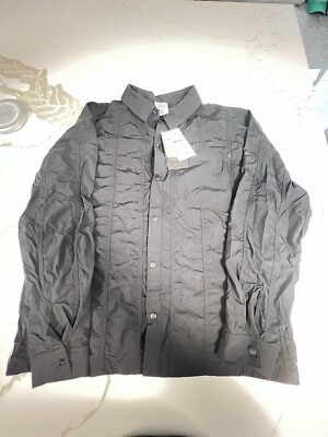 Nike Tech Pack Men s Button Up Long Sleeve Top Black Color Sz Medium  435