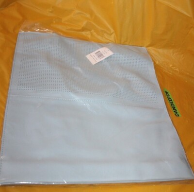 Saks Fifth Avenue Textured Perforated Pattern Squared Tote Bag Blue Handbag 