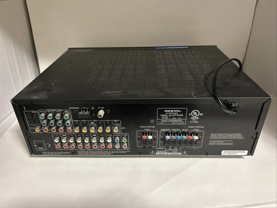 Onkyo HT-R340 AV 7.1 Channel Surround Sound Receiver tested working (No Remote) - Image 2 of 3