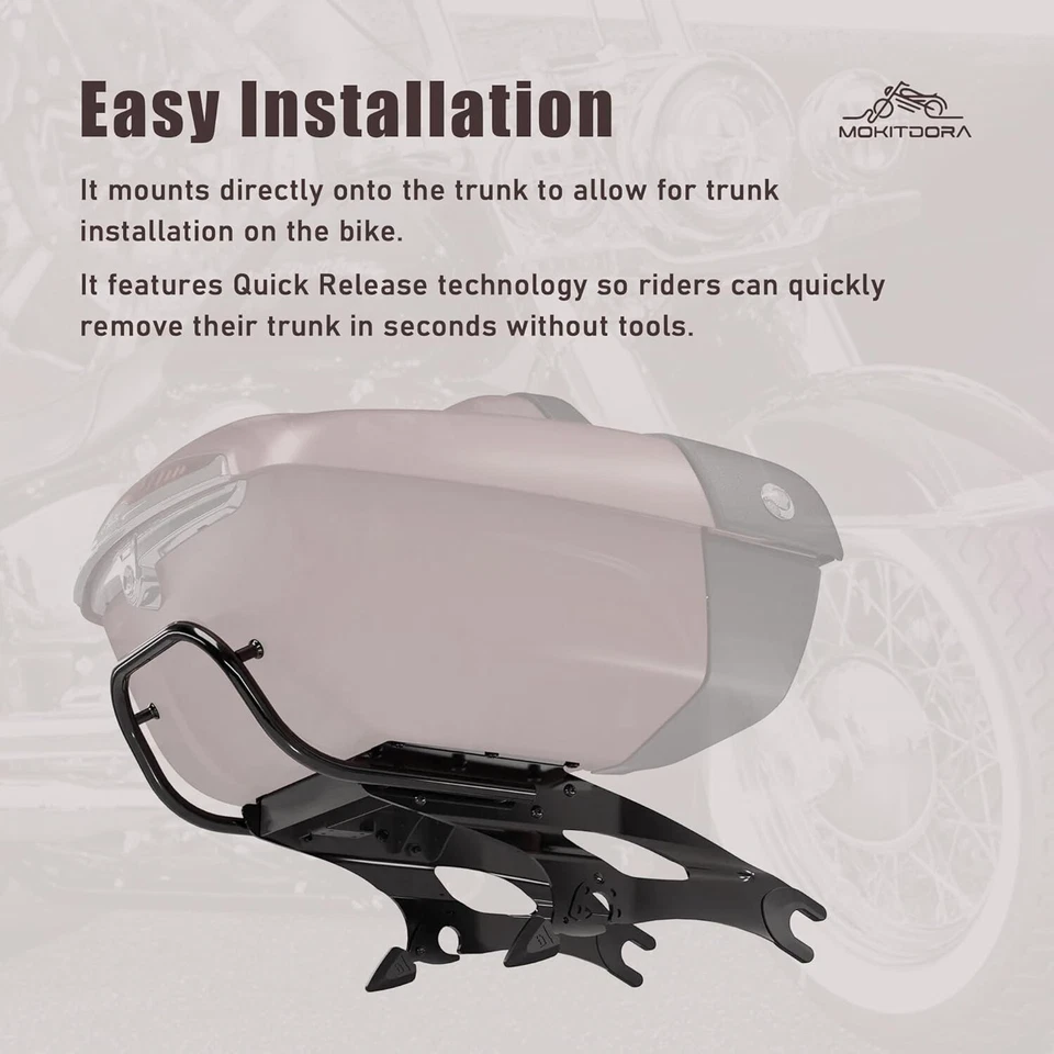 2014-2024 Indian Chieftain OEM Quick Release Lockable Trunk Base 2884048-156 — 第 2/4 张图片