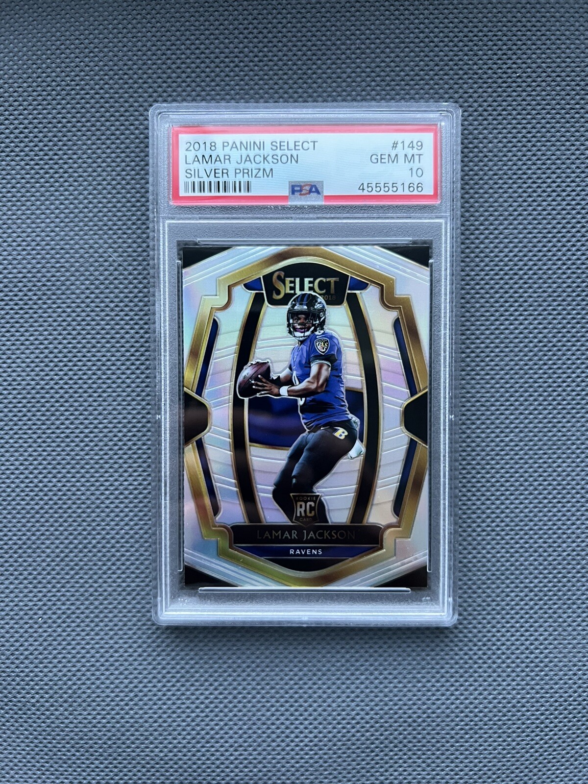 2018 Lamar Jackson PSA 10 Select Premier Level Silver Prizm Gem Mint Rc #149