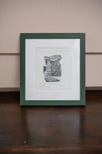 Pietro Parigi Original Woodcut Etching: Citta di Vitta - Basilica di Santa Croce