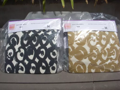 Marimekko X Uniqlo Heattech Thermal Roll T-neck Owl Black or Beige Wmn's S or M