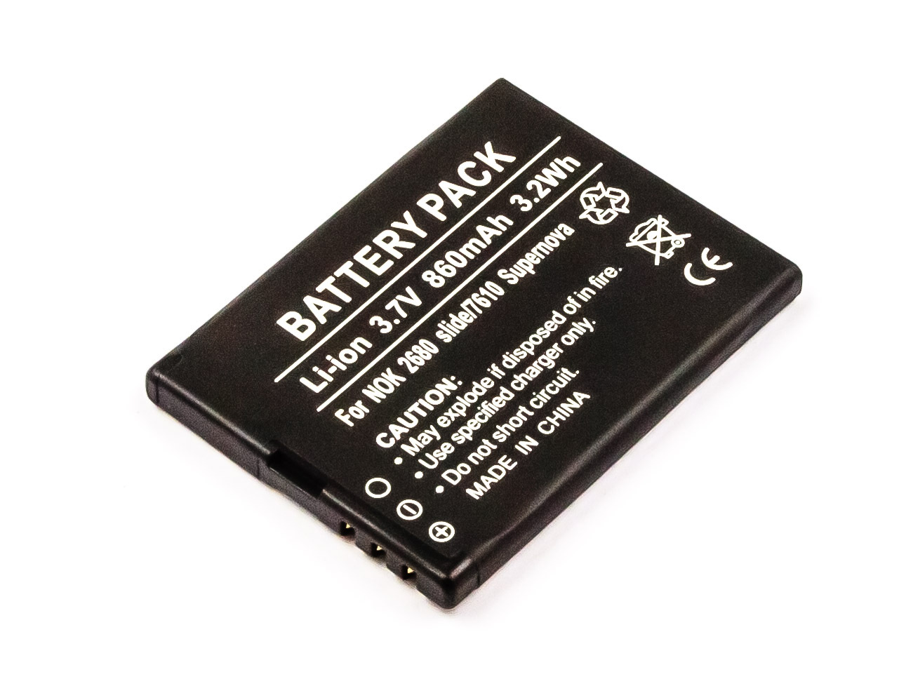 Battery for Nokia 3710 Fold 3600 Slide 2680 Slide 860mAh BL-4S 3.7V