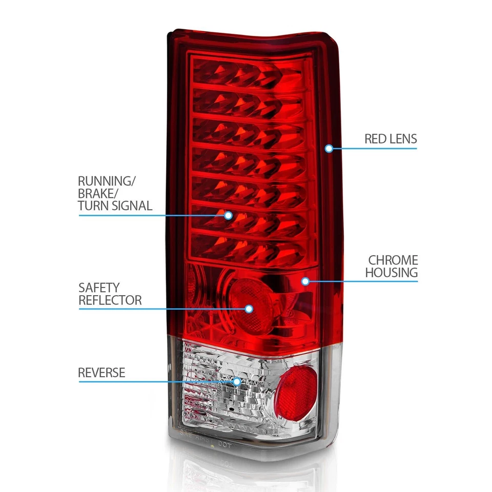 Chevy Astro Van 1985-2005/GMC Safari Altezza luces traseras LED rojas nuevas Foto 3 de 4