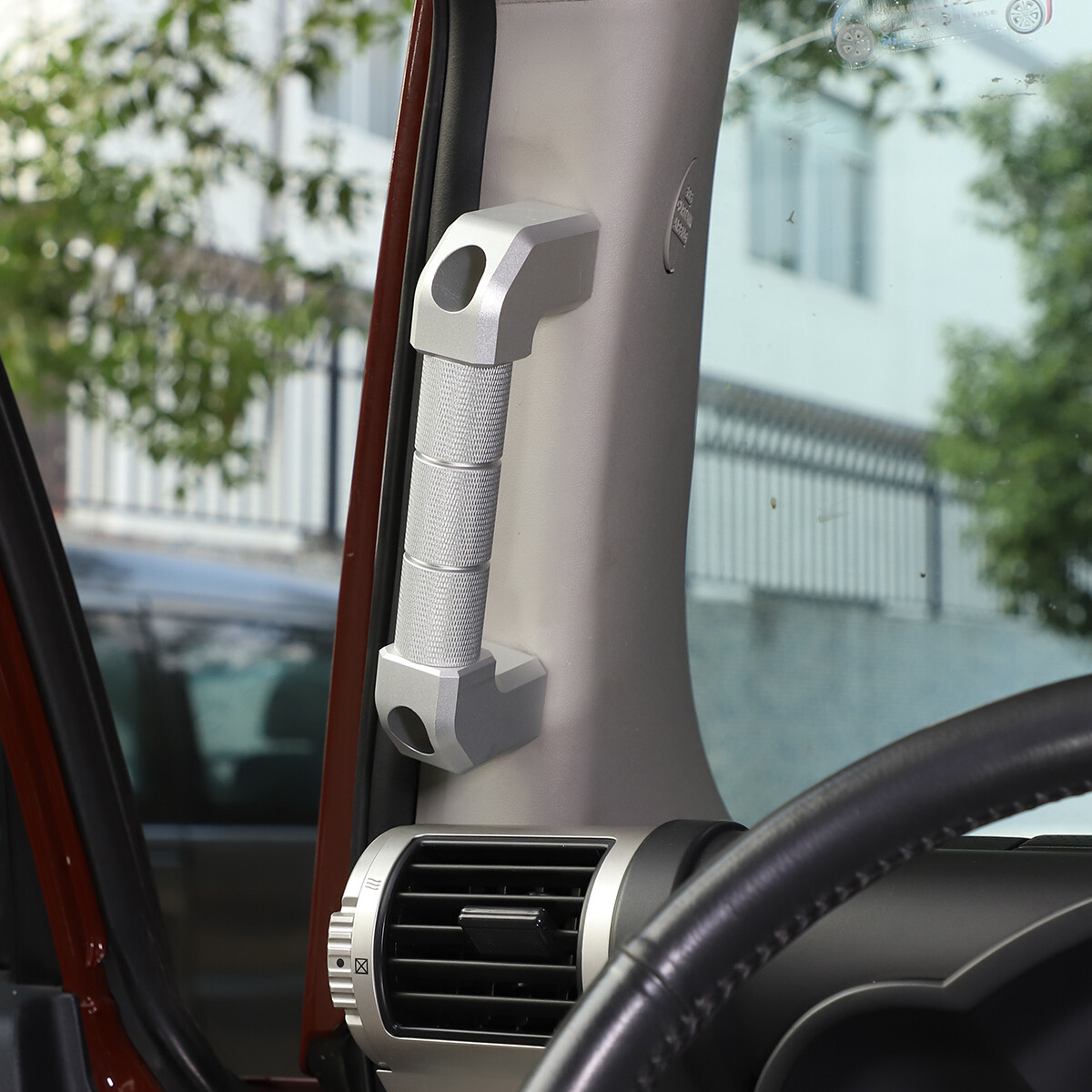 Silver Alloy A-Pillar Handle Replace Trim For Toyota FJ Cruiser 2007-2021