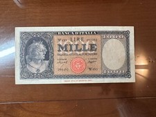 BANCONOTA LIRE 1000 ITALIA MEDUSA 15 9 1959 RARA SERIE W SOSTITUTIVA BB+ SABAUDA
