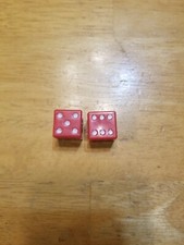 Red Dice Bicycle Schrader Valve Caps Die