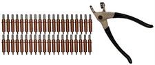 40 each C1/8 Cleco Fasteners Made in USA w/ Pliers