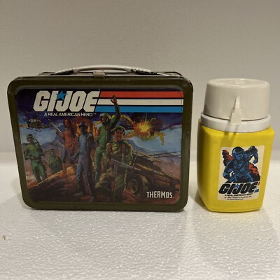 Vintage GI JOE Real American Hero 1982 Metal Lunchbox & Thermos