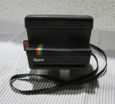 Vintage Polaroid Spirit 600 Rainbow Stripe Instant Film Camera - Black UNTESTED