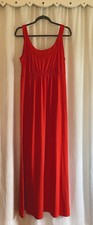 VTG Gap Women’s Firey Orange Maxi Dress L Sleeveless Tank Bohemian Tropical