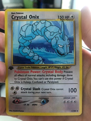 Crystal Onix Non Holographic Orica Pokemon Card Ebay