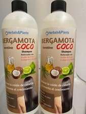 2x Shampoo BERGAMOTA reforzado aceite coco colageno romero keratina 16oz