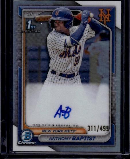 2024 Bowman #CPA-AB Anthony Baptist Chrome Prospect Autographs Refractor #/499