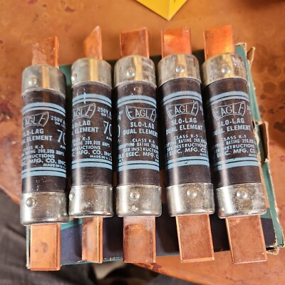5 pack of Eagle SLO-LAG 70A Class K-5 240V Model 640 K5