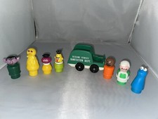 Sesame Street Vintage Fisher Price Figures  Sanitation Truck -Big Bird Cookie