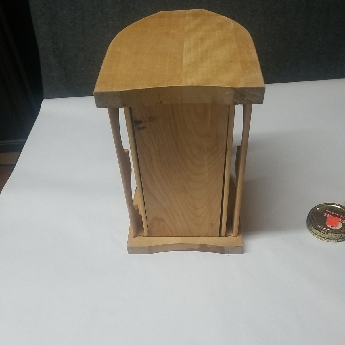 アメリカヴィンテージ　靴磨き足置き　脚立 Vtg Esquire Footman Deluxe Wooden Shoe Shine Box, 2 Matching