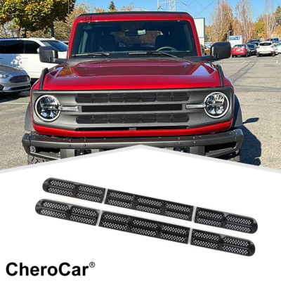 Front Grille Bumper Grill Insert Mesh Net Trim For Ford Bronco 21 22 23 24 25