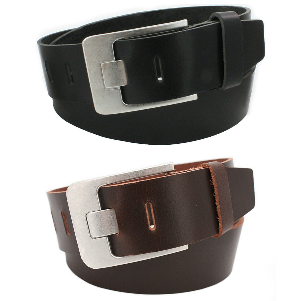 Echt Ledergürtel 4 Cm Ohne Schnalle Wechselgürtel Leder Gürtel Damen Herren NEU