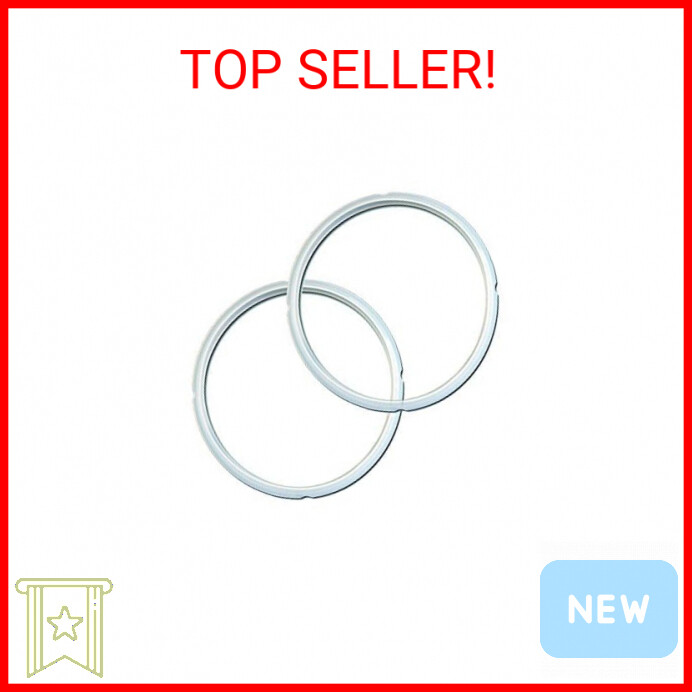 Instant Pot 2-Pack Sealing Ring 8-Qt, Inner Pot Seal Ring, Electric Pressure Coo-image