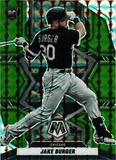 2022 Panini Mosaic Jake Burger RC Green Prizm Rookie Debut - White Sox