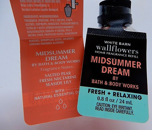 3 BATH & BODY WORKS WHITE BARN MIDSUMMER DREAM WALLFLOWERS HOME FRAGRANCE REFILL - Picture 12 of 12