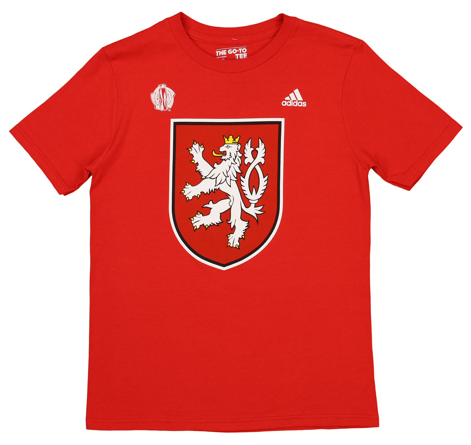 Футболка с логотипом молодежного чемпионата мира по хоккею Adidas 2016 в Чехии, красная