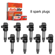Ignition Coil Autolite Spark Plug For Cadillac Srx Sts Dts Xlr 4.6l V8 Uf564