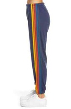 AVIATOR NATION 5 STRIPE WOMEN'S SWEATPANTS NAVY SIZE XL