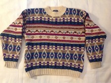 WOMENS VINTAGE WOOLRICH WOOL SWEATER SIZE LARGE.