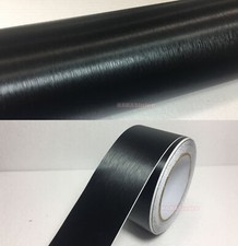 Car Home Metallic Matte Brushed Grain ALUMINUM Vinyl Wrap Sticker Tape Black KW
