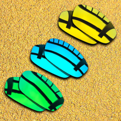 3 Pairs Polarized Lenses Replacement for-Costa Del Mar Brine-Ice Blue&Green&Gold