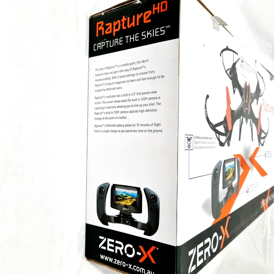 Zero X Drone  6 Axis Rapture ZX-RHD Full HD Camera 720P FPV Black RP $399 - Image 4 of 4