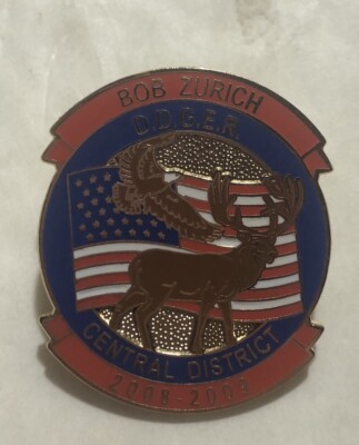 Elks Central District Bob Zurich D.D.G.E.R. 2008-2009 Pin (C)