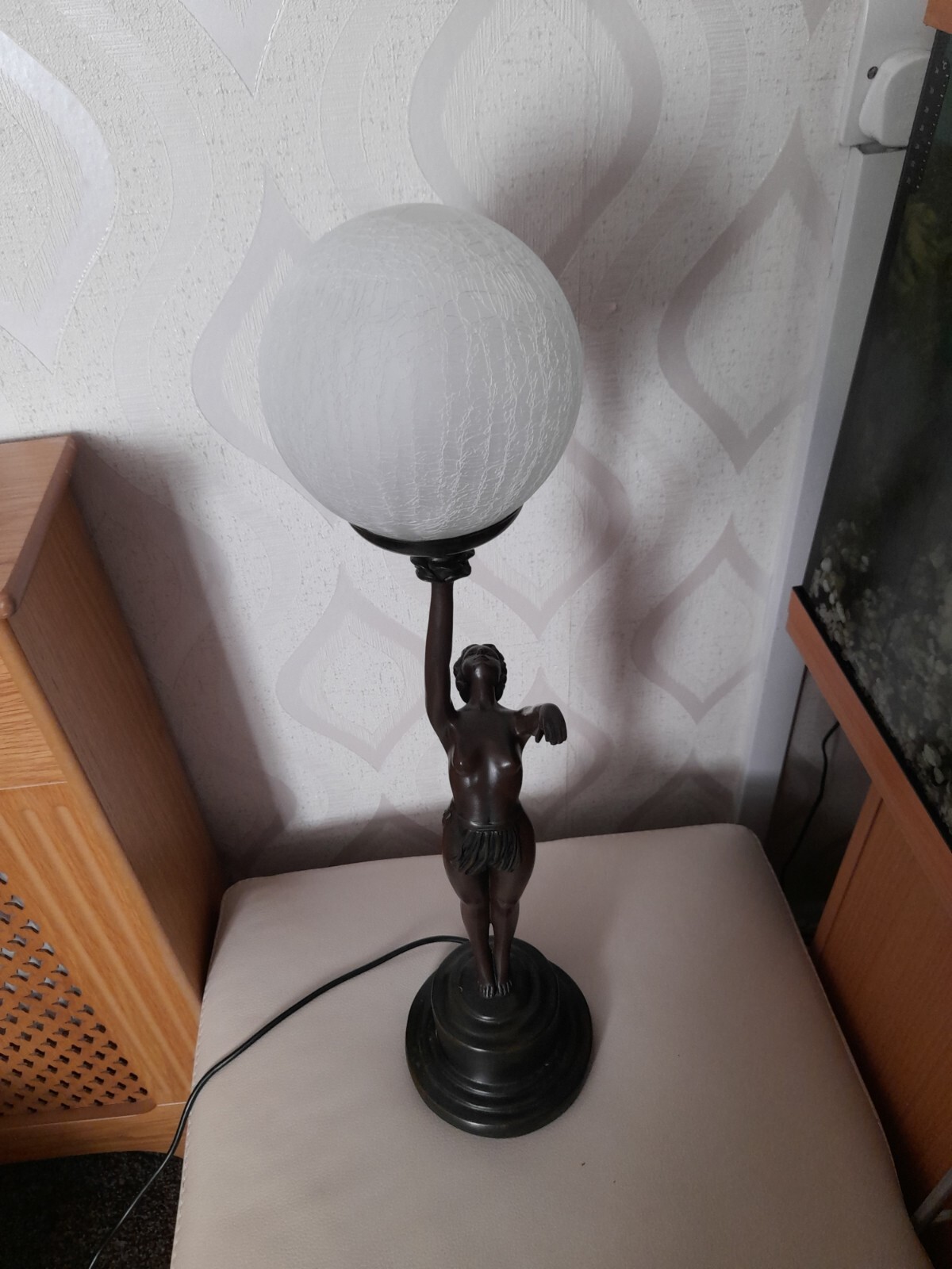 art deco lady lamp original eBay