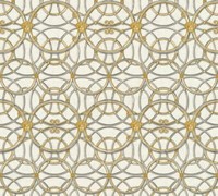Versace 4 Home Wallpaper 370492 Medusa Kreise Grau Weiß Tapete Vliestapete
