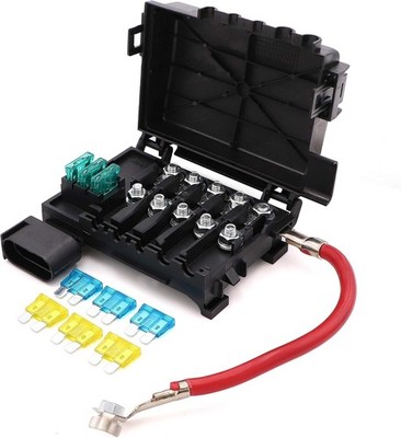 Battery Fuse Box Block Terminal 1J0937550 with 9pcs fuses Compatible with 99-04