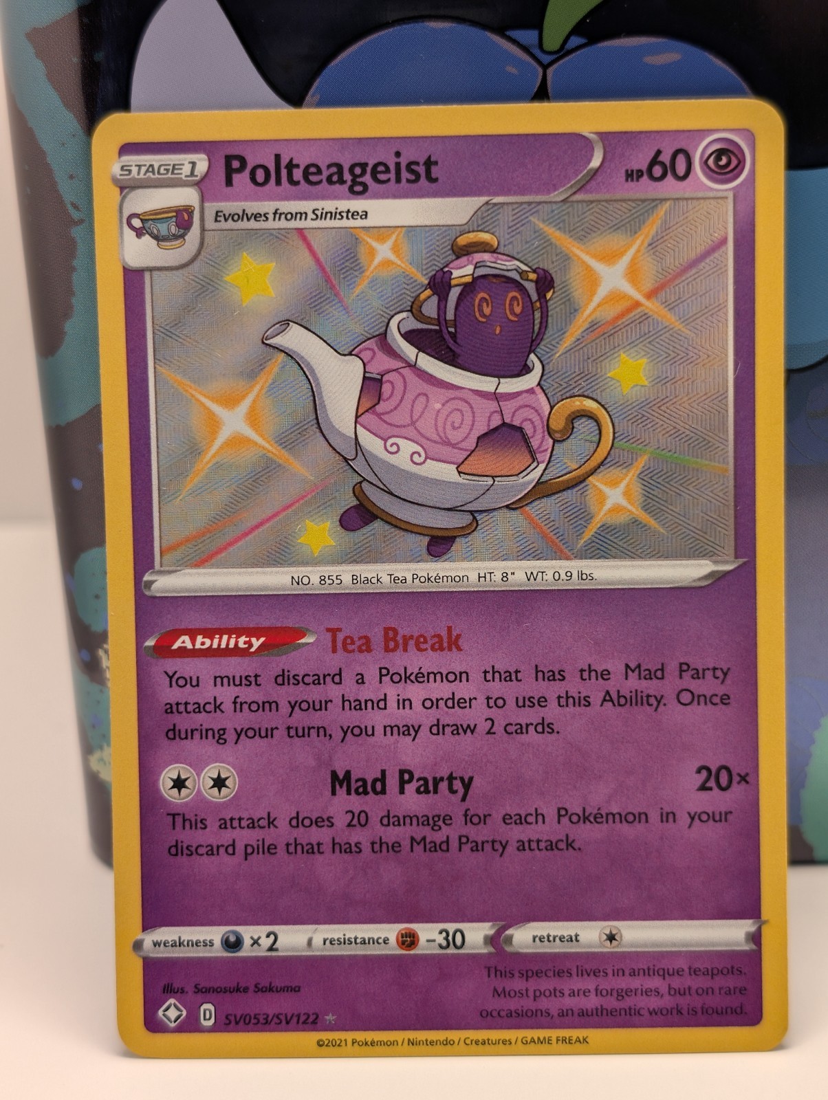 Polteageist SV053/SV122 Shiny Holo Rare Pokemon TCG Shining Fates - NM