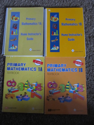 Singapore Math Primary Mathematics 1A 1B Student Teacher LOT SET 1st Grade 1