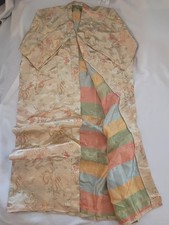 Vintage Golden Dragon Chinese Robe Large Satin Brocade Dragon Phoenix Kimono