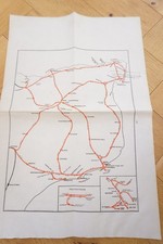 1905 South Eastern & Chatham Railway Map Ramsgate Dover Ashford Minster