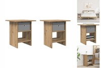 Nachttisch 2Er Set Nachtschrank Artisan-Eiche 41X40X45 Cm Holzwerkstoff