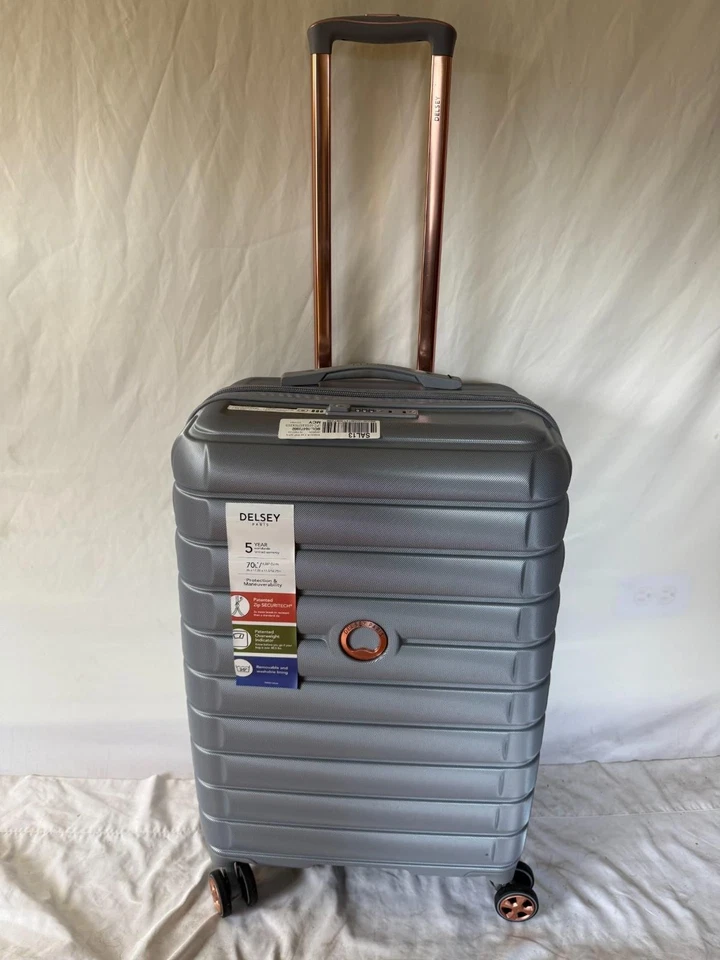 New Delsey Shadow 5.0 Expandable 24" Check-in Spinner Luggage Suitcase Silver - Image 3 of 4