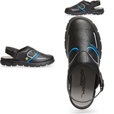 Abeba Berufsschuhe Dynamic Clog schwarz/ blau ESD 37331 Slipper Hausschuhe