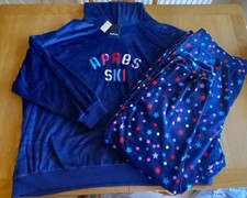 SIMPLY BE SIZE 28/30 NEW 2PC FLEECE HOODIE LOUNGE WEAR SET ~ SUPER SOFT BNWT