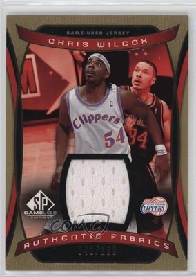 2004-05 SP Game Used Authentic Fabrics Gold 41/100 Chris Wilcox #AF-CW 3g6